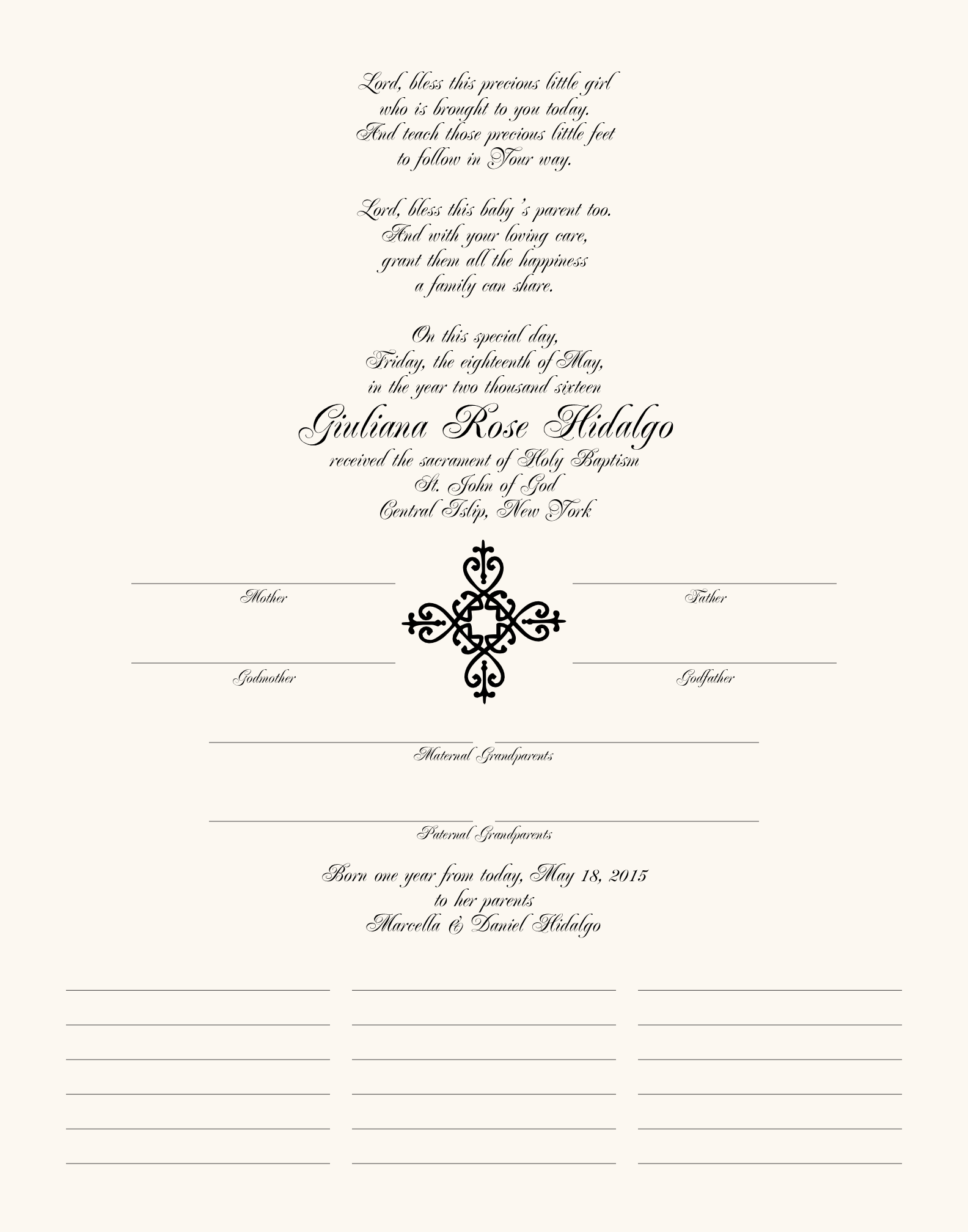 Religious Filigree Cross Child Baptism and Christening Christening